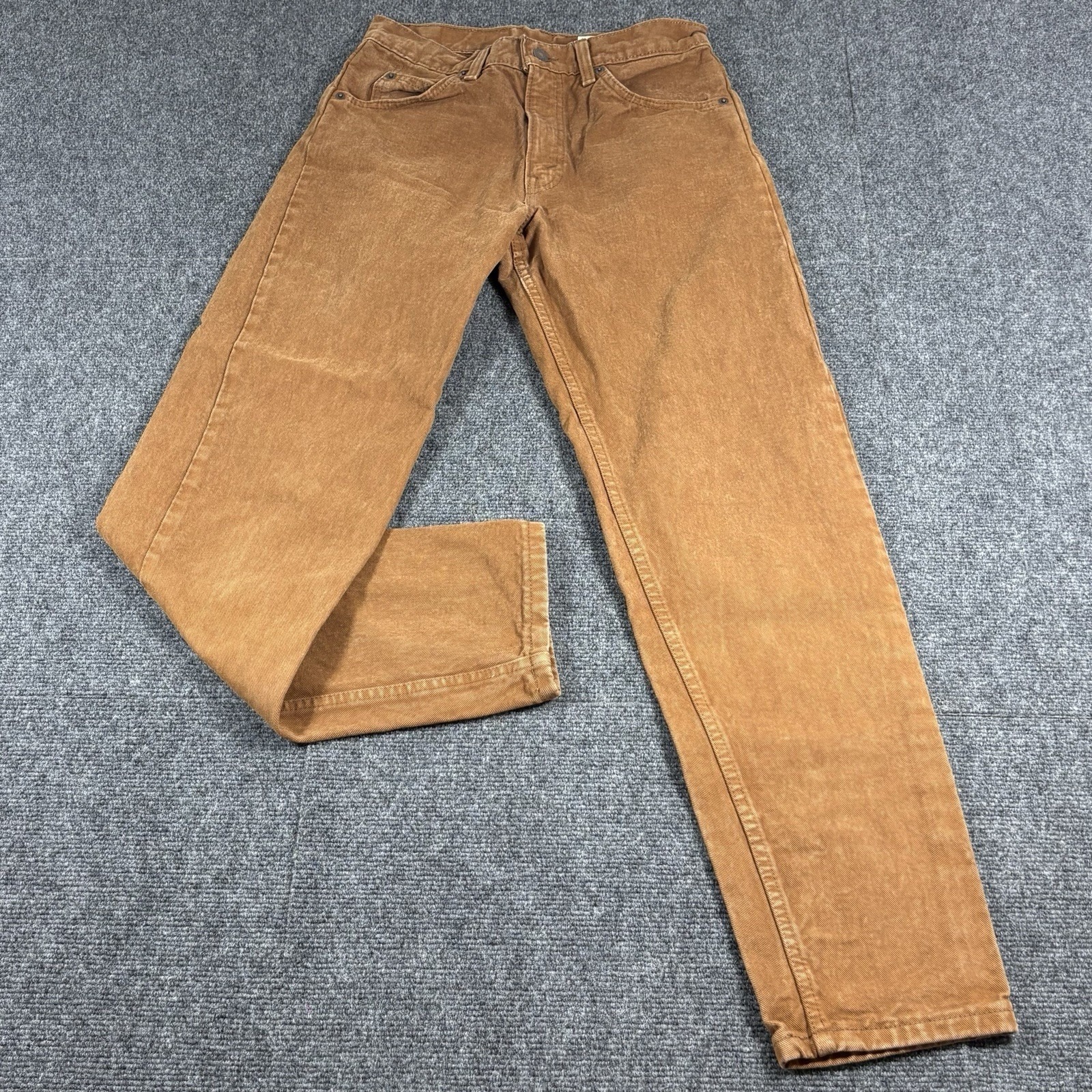 Vtg 90s Tan Levi's 550 Relaxed Tapered Fit Orange Tab Usa Made Jeans Fit 28x31*
